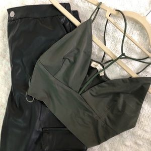 Makers Of Dreams green choker bralette/ crop top